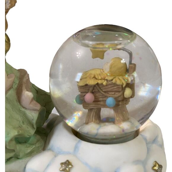 Vintage Precious Moments by Enesco 1999 Angel Playing Harp Water Globe - Picture 3 of 8